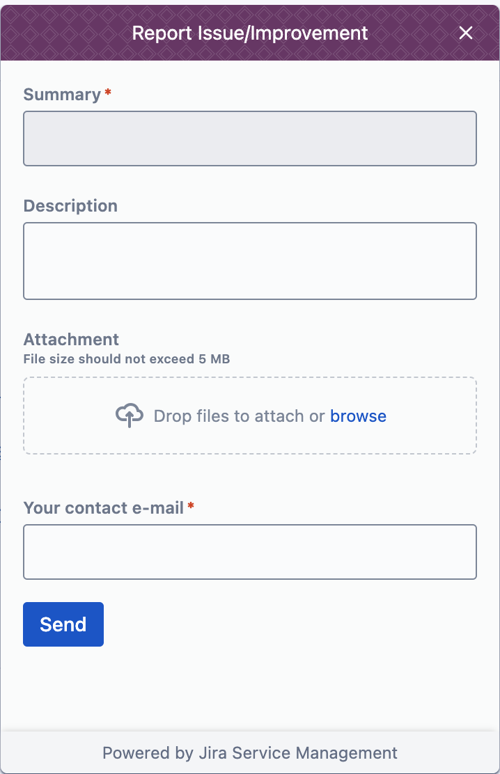 Jira Service Management contact form